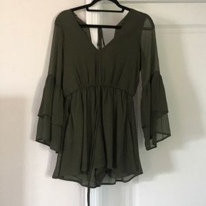 Olive green romper
